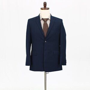 Andrew Marc 36R Navy Solid 2-Button Sport Coat Blazer Jacket G841